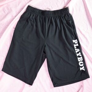 🅽🅴🆆 𝗥𝗔𝗥𝗘 𝐏𝐋𝐀𝐘𝐁𝐎𝐘 black athletic shorts with pockets, size 3L